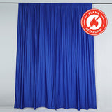 2 Pack Royal Blue Scuba Polyester Curtain Panel Durable Flame Resistant Backdrops Wrinkle