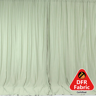 Sage Green Scuba Polyester Curtain Panel: Add Elegance and Charm to Your Events