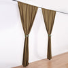 2 Pack Taupe Inherently Flame Resistant Scuba Polyester Curtain Panel Backdrops Wrinkle Free