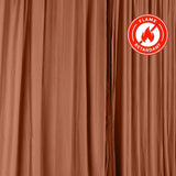 Flame retardant fabric curtains in warm brown color #whtbkgd