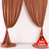 2 Pack Terracotta (Rust) Scuba Polyester Curtain Panel