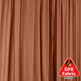 2 Pack Terracotta (Rust) Scuba Polyester Curtain Panel#whtbkgd