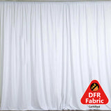 2 Pack White Scuba Polyester Curtain Panel Durable Flame Resistant Backdrops Wrinkle#whtbkgd