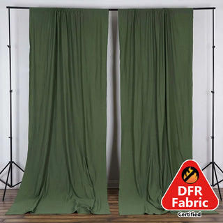 Add Elegance to Your Event with Olive Green Scuba Polyester Curtain Panels