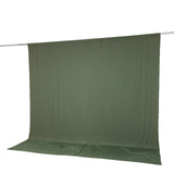 Olive green fabric backdrop on support rod, studio photography background