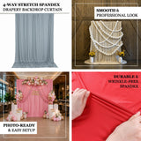 Stretch spandex backdrop curtain with smooth drape and wrinkle-resistant fabric.