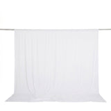 White sheer curtain hanging on a rod, minimalist window treatment#whtbkgd