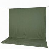 Olive green fabric backdrop on stand with floor drape#whtbkgd