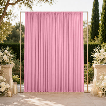 10ft x 12ft Spandex Backdrop Curtain Pink, 4-Way Stretch Wrinkle-Free Photo Booth Backdrop with Rod Pockets for Wedding & Events