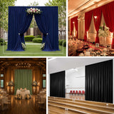 Decorative backdrop curtain with soft pleated draping for indoor and outdoor event styling