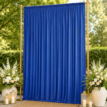 10ft x 14ft Spandex Backdrop Curtain Royal Blue, 4-Way Stretch Wrinkle-Free Photo Booth Backdrop with Rod Pockets for Wedding & Events