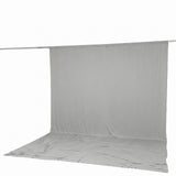 Gray photography backdrop with floor sweep on support stand#whtbkgd