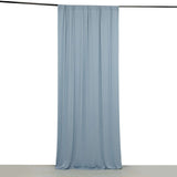 Dusty Blue 4-Way Stretch Spandex Photography Backdrop Curtain with Rod Pockets, Drapery