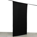 Black 4-Way Stretch Spandex Photography Backdrop Curtain with Rod Pockets, Drapery Panel