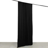 Black 4-Way Stretch Spandex Photography Backdrop Curtain with Rod Pockets, Drapery Panel