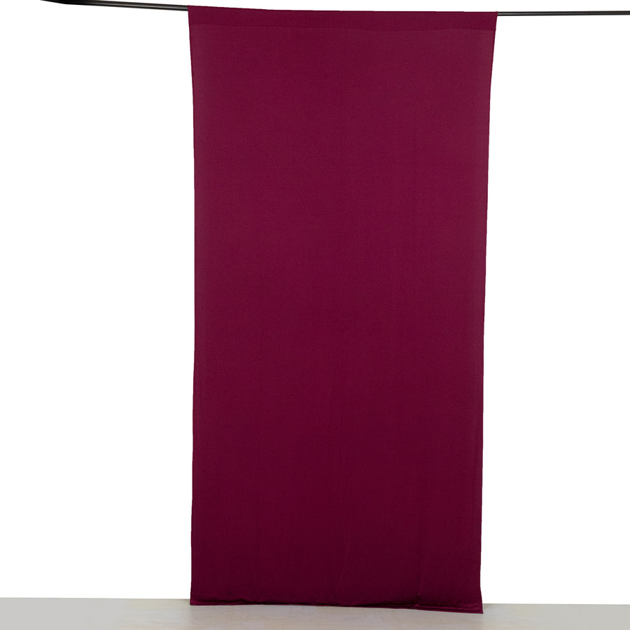 Burgundy 4-Way Stretch Spandex Photography Backdrop Curtain with Rod Pockets, Drapery Panel