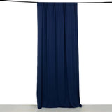 Navy Blue 4-Way Stretch Spandex Photography Backdrop Curtain with Rod Pockets