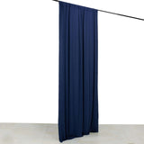 Navy Blue 4-Way Stretch Spandex Photography Backdrop Curtain with Rod Pockets