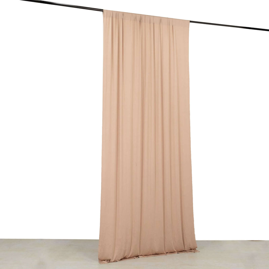 Nude 4-Way Stretch Spandex Photography Backdrop Curtain with Rod Pockets, Drapery Panel