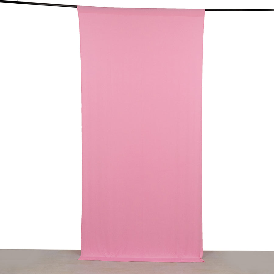 Pink 4-Way Stretch Spandex Photography Backdrop Curtain with Rod Pockets, Drapery Panel