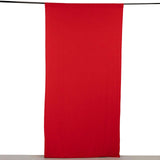 Red 4-Way Stretch Spandex Photography Backdrop Curtain with Rod Pockets, Drapery Panel