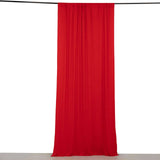 Red 4-Way Stretch Spandex Photography Backdrop Curtain with Rod Pockets, Drapery Panel