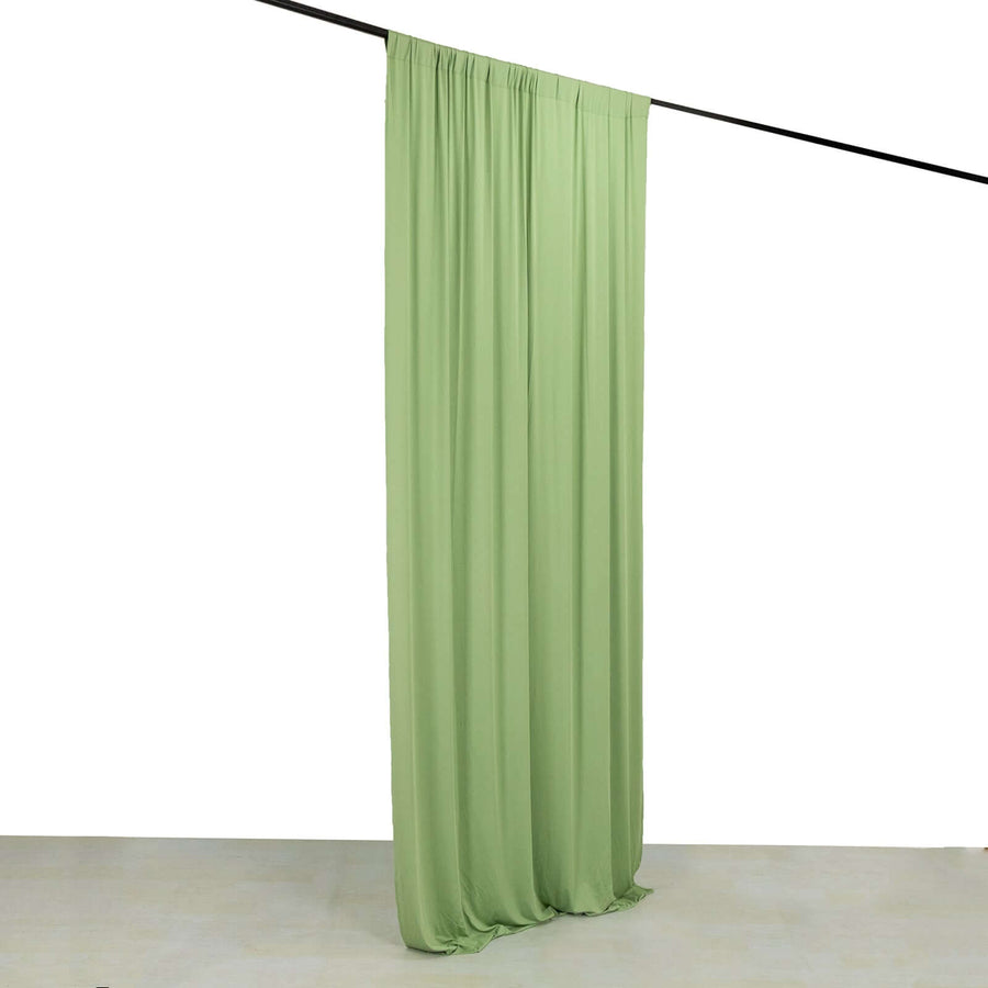 Sage Green 4-Way Stretch Spandex Photography Backdrop Curtain with Rod Pockets