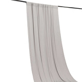 Silver 4-Way Stretch Spandex Photography Backdrop Curtain with Rod Pockets, Drapery Panel