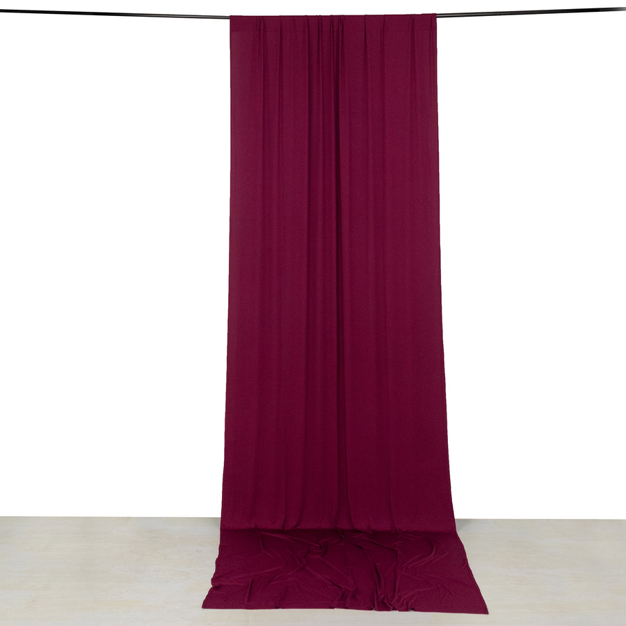 Burgundy 4-Way Stretch Spandex Backdrop Curtain with Rod Pockets