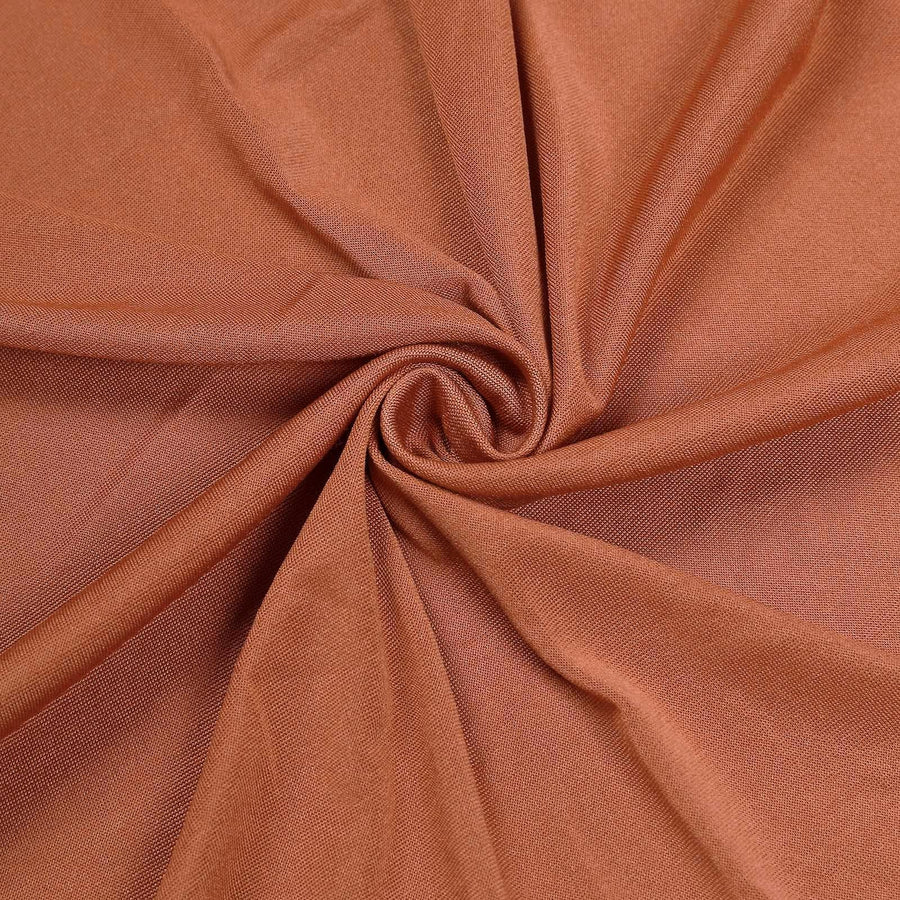 Terracotta (Rust) 4-Way Stretch Spandex Backdrop Curtain with Rod Pockets#whtbkgd