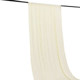 Ivory 4-Way Stretch Spandex Photography Backdrop Curtain with Rod Pockets, Drapery Panel