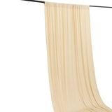 Beige 4-Way Stretch Spandex Photography Backdrop Curtain with Rod Pockets, Drapery Panel - 5ftx18ft