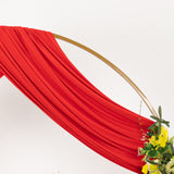 Red 4-Way Stretch Spandex Photography Backdrop Curtain with Rod Pockets, Drapery Panel - 5ftx18ft