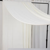 White draped fabric on a backdrop stand for photography