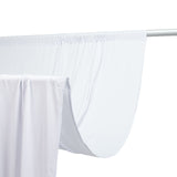 White fabric draped on a rod, showcasing smooth texture and flow. #whtbkgd