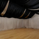 Black Spandex Ceiling Drape Panel, 5ft x 32ft — Wrinkle-Free 4-Way Stretch Fabric, Extra-Long