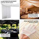 5x32ft stretch spandex ceiling drape panel, wrinkle-free & 4-way stretch fabric.