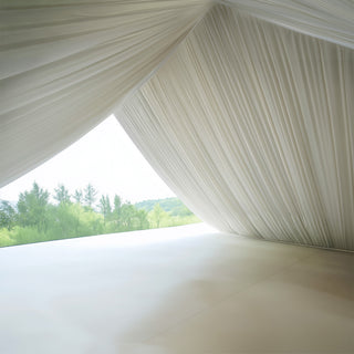 Ivory Stretch Spandex Tent Ceiling Drape