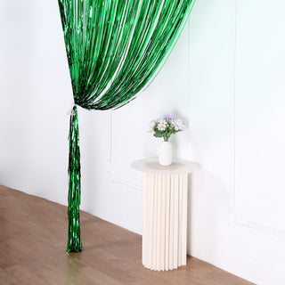 Create a Stunning Party Atmosphere with the Green Metallic Tinsel Foil Fringe Doorway Curtain