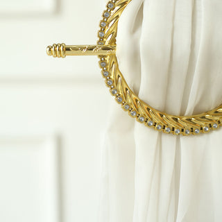 Add a Touch of Opulence with Crystal Diamond Studded Edge Curtain Tie Backs
