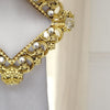 Set of 2 | 7inch Gold Barrette Style Diamond Backdrop Drapery Holdbacks