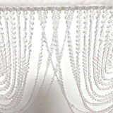 2 Pack Acrylic Crystal Beaded Curtain Valance with Polyester Rod Pocket, Triple Swag Diamond