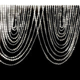 2 Pack Acrylic Crystal Beaded Curtain Valance with Polyester Rod Pocket, Triple Swag Diamond