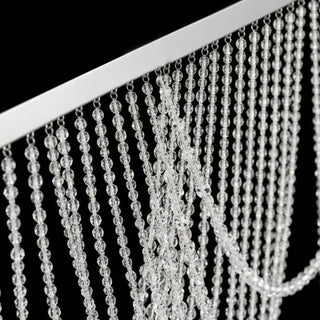 Crystal bead curtain strands for elegant decor and privacy enhancement.
