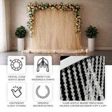 Clear acrylic beaded curtain backdrop for weddings and events