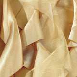 14ft Enchanting Curly Willow Taffeta Table Skirt - Champagne#whtbkgd