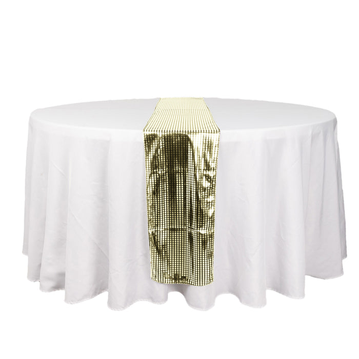 Champagne DASHING Mirror Foil Table Runner
