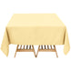 70inch Champagne 200 GSM Seamless Premium Polyester Square Tablecloth