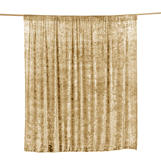 Elevate Your Event Decor with the 8ft Champagne Premium Smooth Velvet Photography Curtain Panel