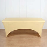 6ft Champage Spandex Stretch Fitted Rectangular Tablecloth